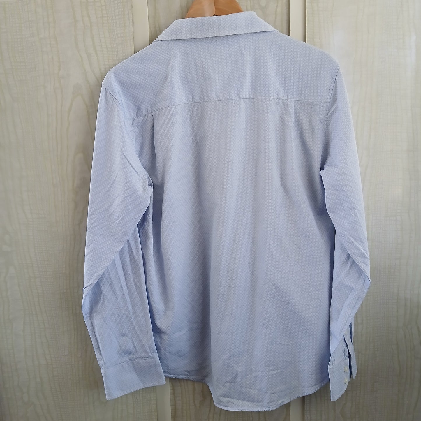 (Medium) Platinum Series Slim Fit Blue L/S Dress Shirt