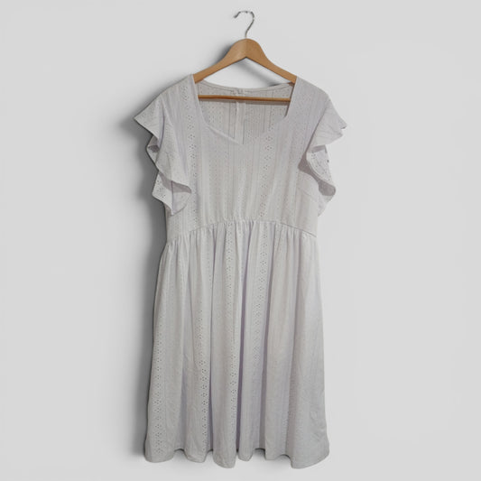(1XL) White Dress