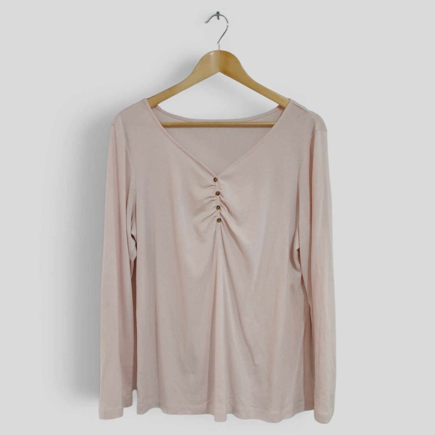 (XL) Pink LS Henley