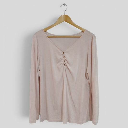 (XL) Pink LS Henley