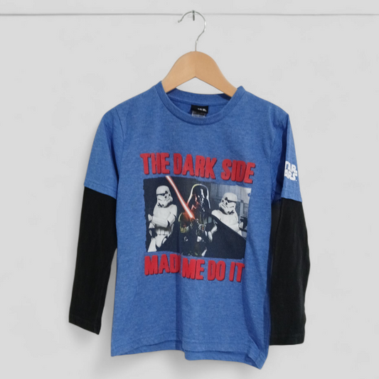 (7JNR) Star Wars | Blue L/S Shirt