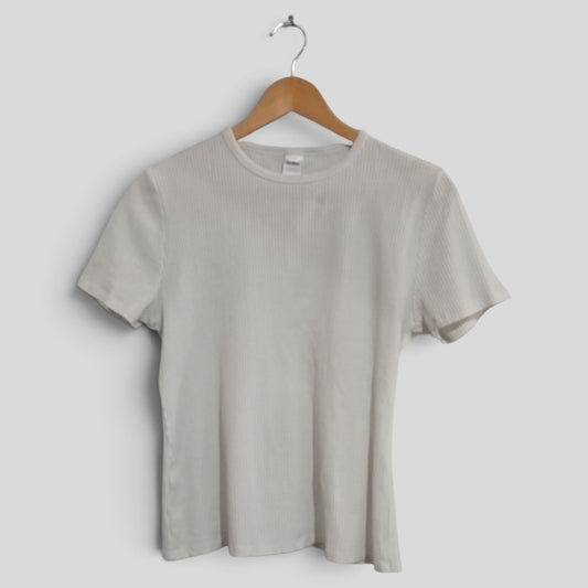 (16) Anko | White Ribbed Tee