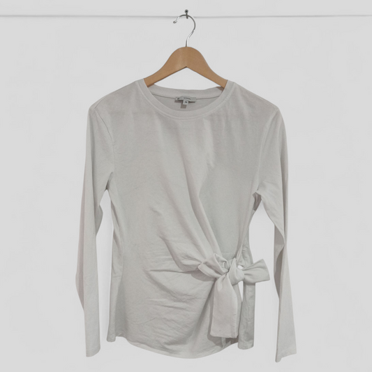 (XS) Target | Tie Front White Blouse