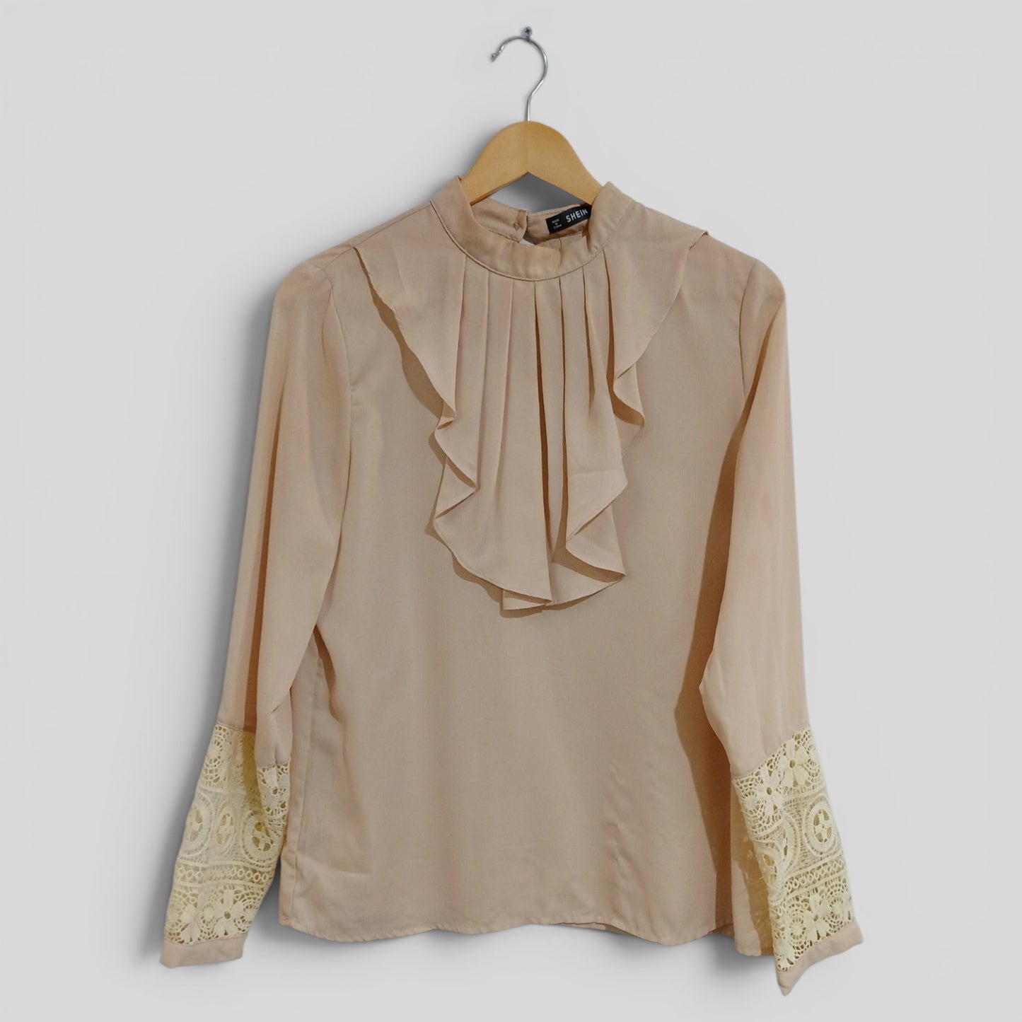 (L) Shein | LS Lace Sleeve Blouse