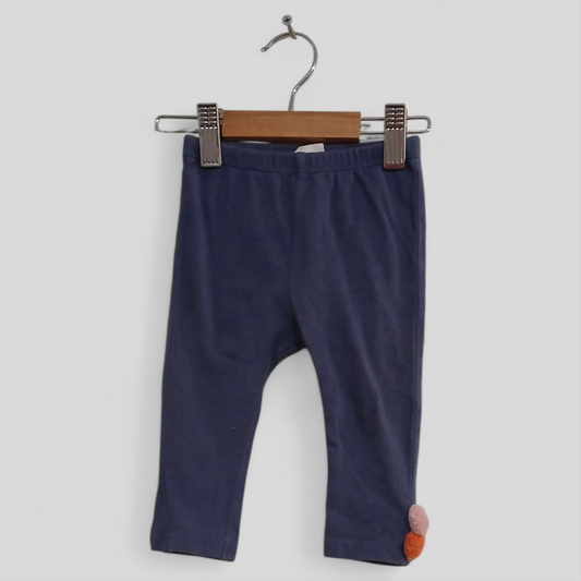 (00JNR) Jack & Milly | Navy Pom Pom Tights