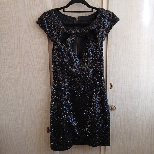 (8) Paradisco Black Sequin Dress