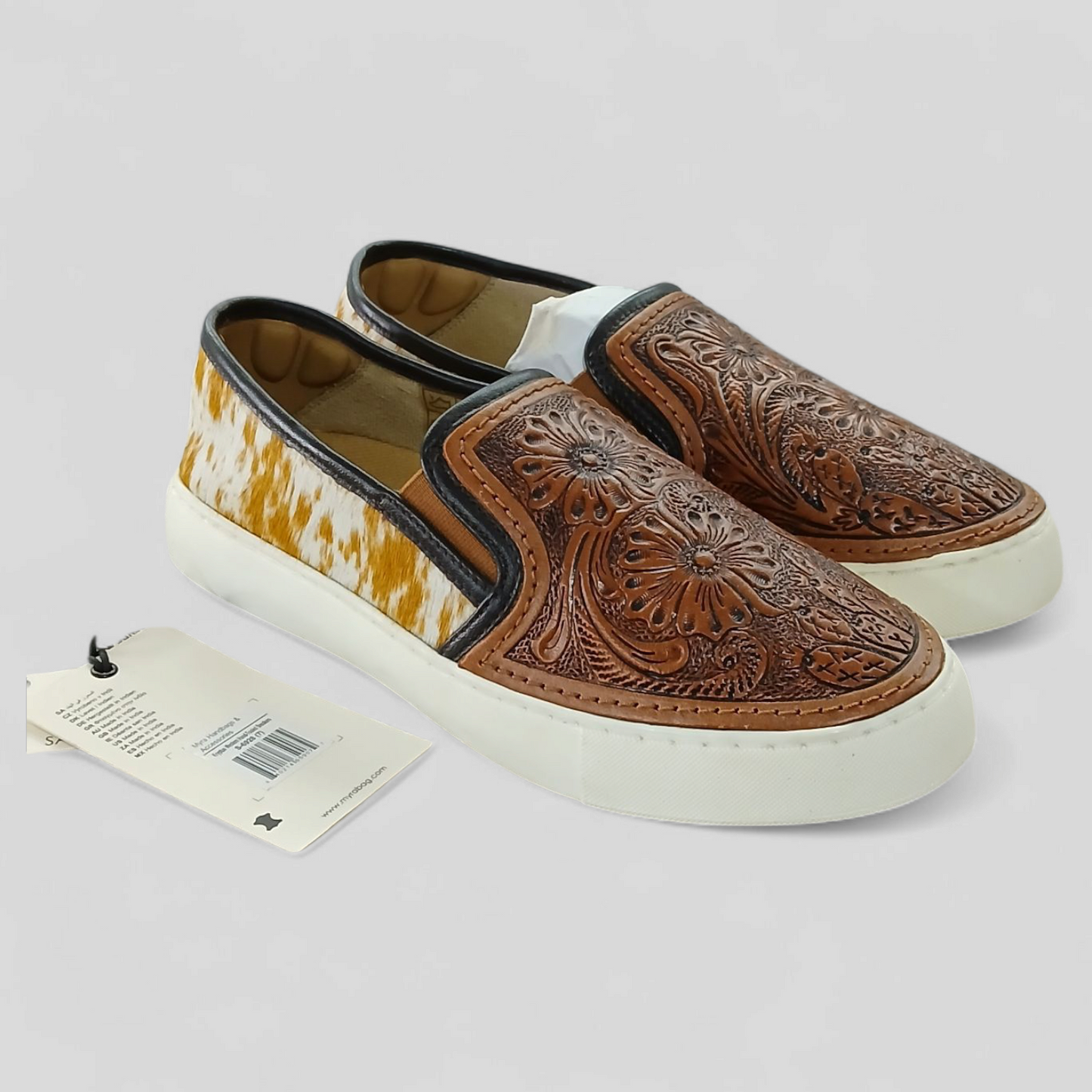 Myra | Kryptun Western Hand-Tooled Sneakers