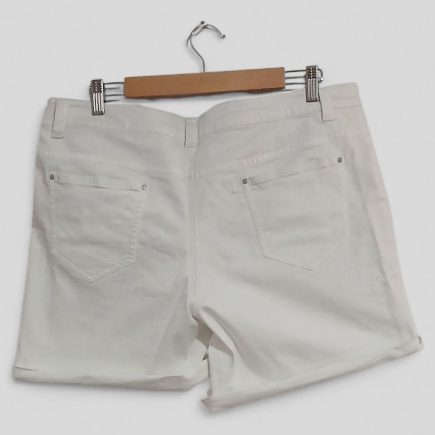 (18) Target | White Denim Shorts