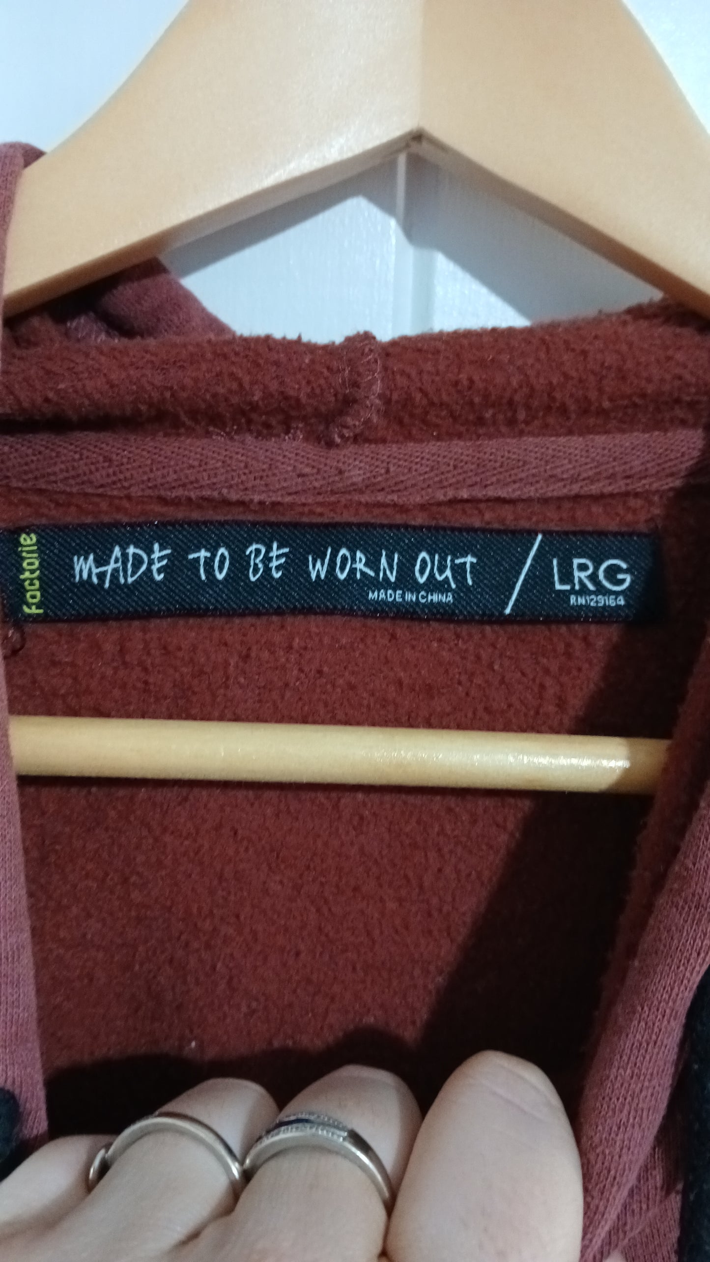 (L) Factorie | Maroon Hoodie