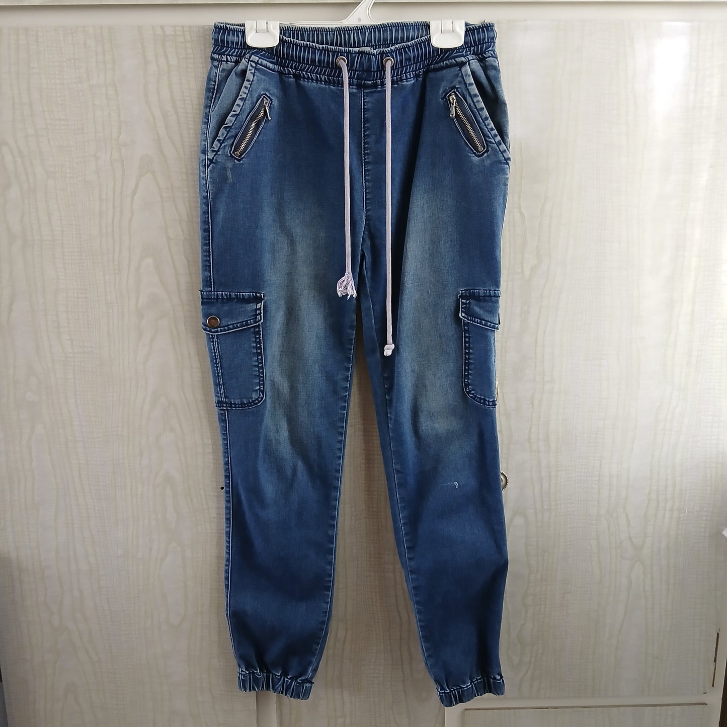 (12) Wakee Denim Dark Blue Jogger style jeans