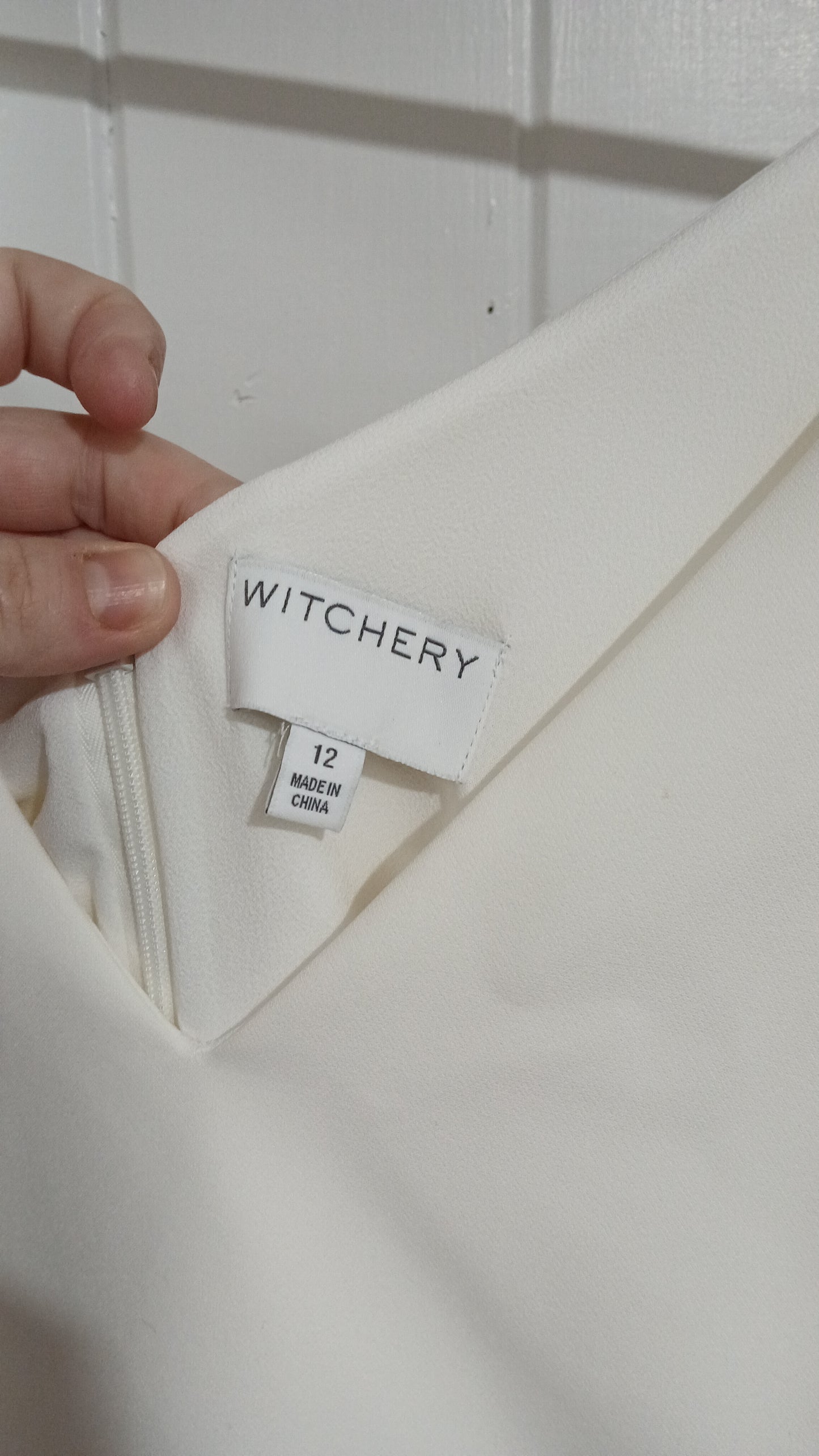 (12) Witchery | White / Blue Dress