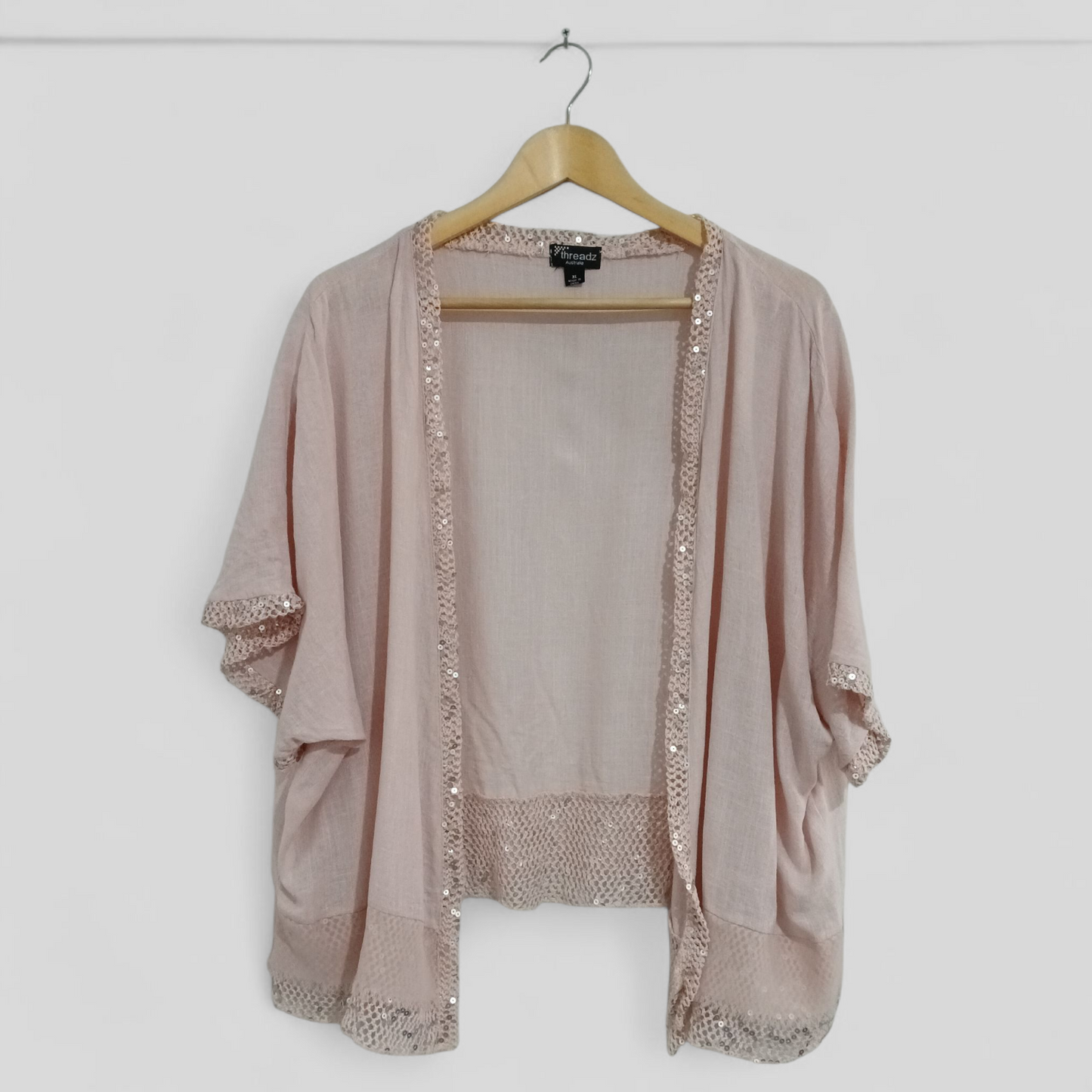 (XL) Threadz | Pink Sequin Cardi