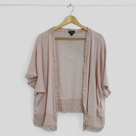 (XL) Threadz | Pink Sequin Cardi