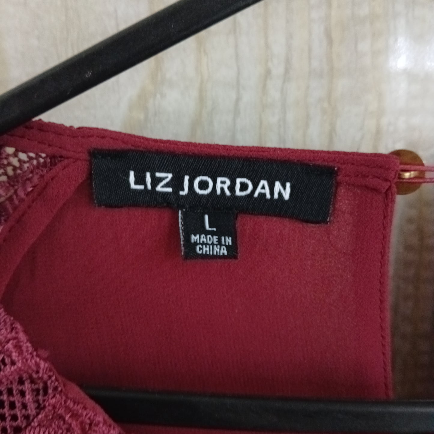 (L) Liz Jordan | Maroon Blouse