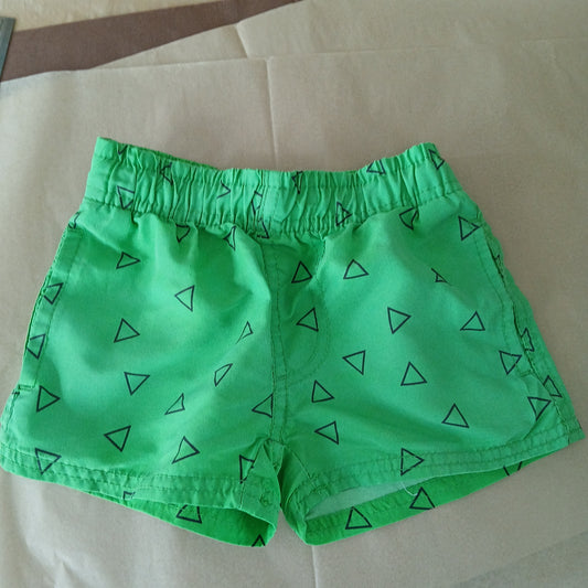 (0) Tilt Green Triangle Shorts