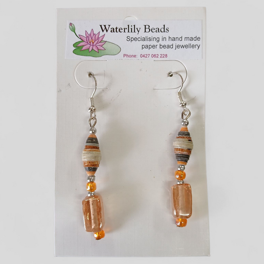 Earrings | Paper Bead Single Drop Assorted