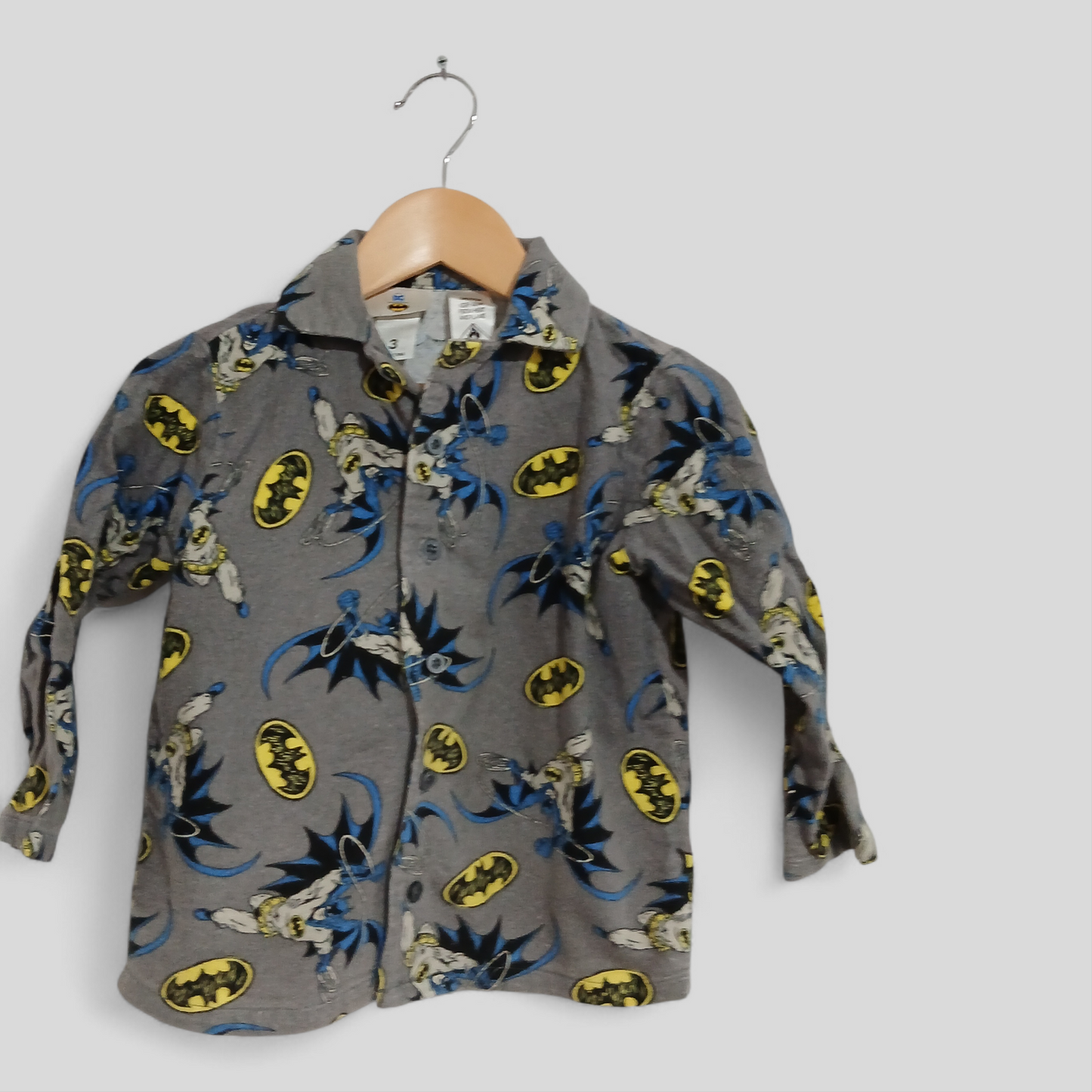 (3JNR) Batman | Flanellette PJ Shirt