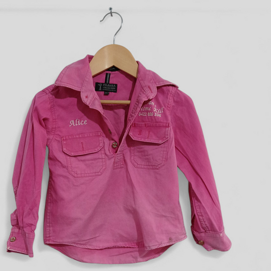 (3JNR) Pilbara | Pink LS Workshirt