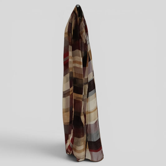 Scarf | Brown/Reds Patterned