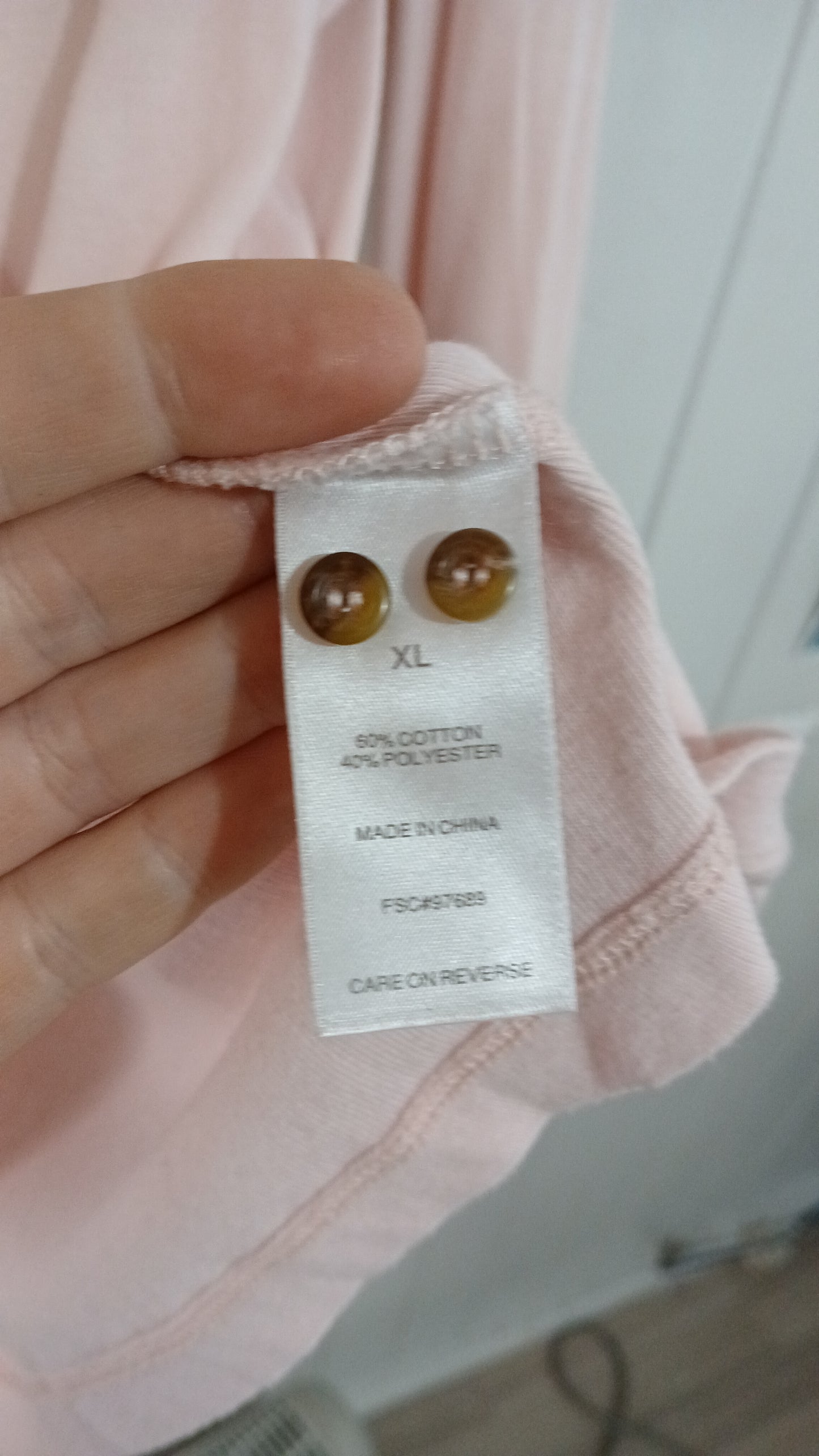 (XL) Pink LS Henley