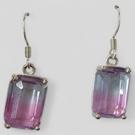 Earrings | Blue/Pink Jewel