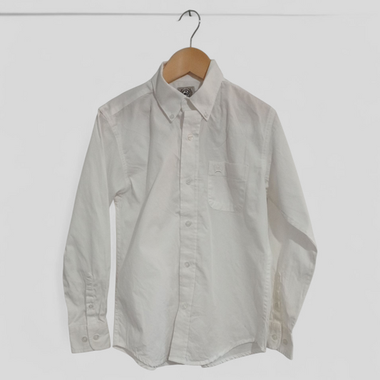 (6-8) Cinch | White LS Shirt