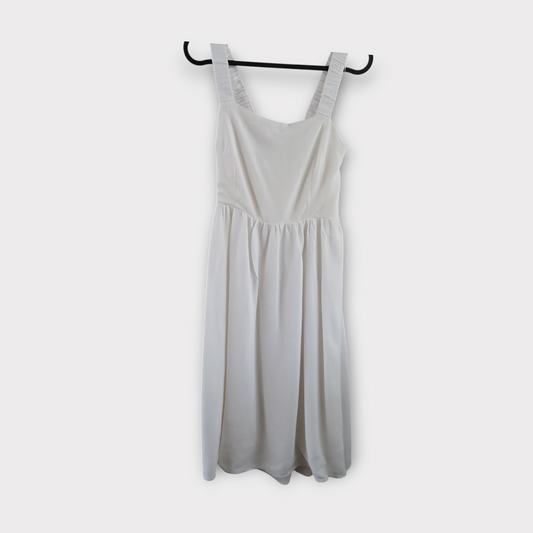 (6) Ally Linen White Dress