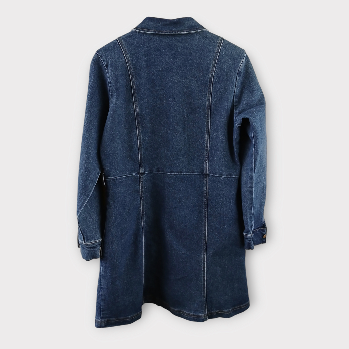 (16) Denim L/S Button front Dress