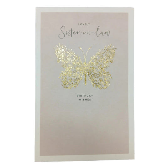 Birthday Sister Card | Floral Foil Butterfly