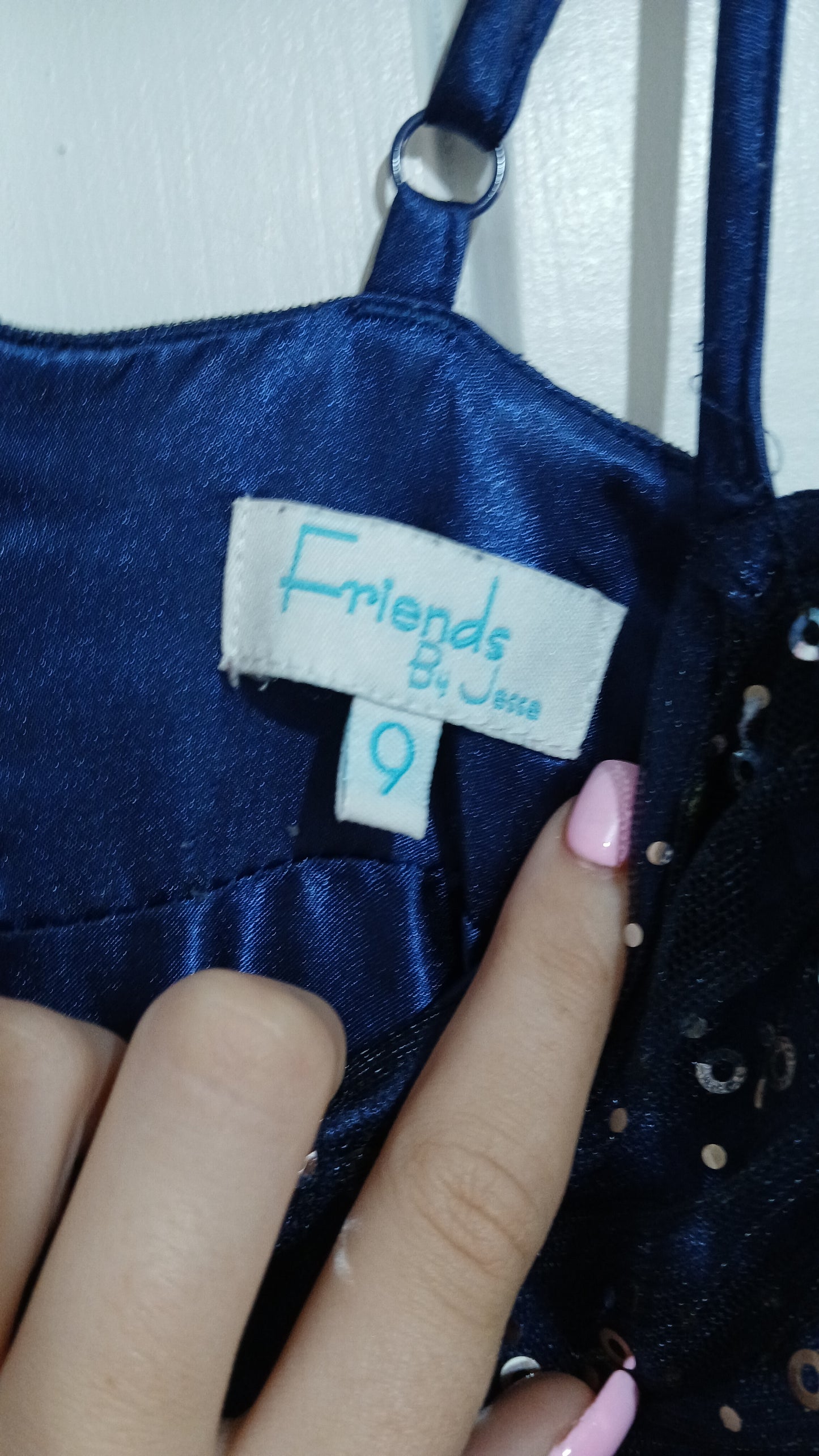 (9JNR) Friends by Jesse | Navy Sequin Dress