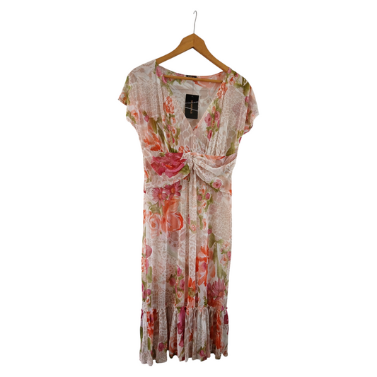 (12) BNWT Scandals Floral Sheer Dress