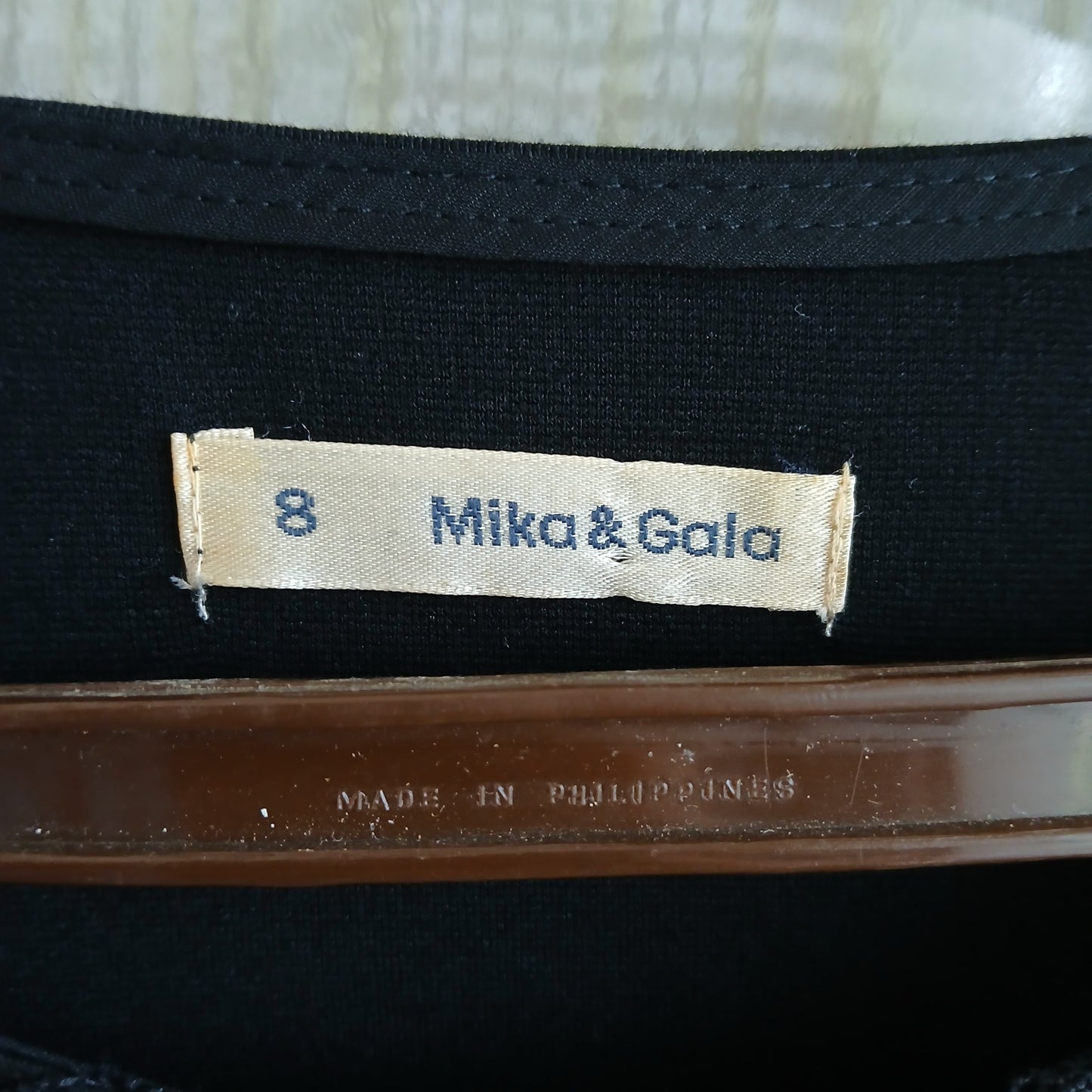 (8) Mika&Gala Lace Front Black Blouse