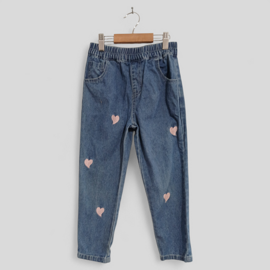 (5-6JNR) PatPat | Heart Jeans