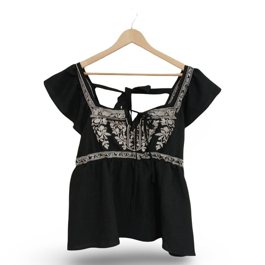 (2XL) Shein | Black / White Blouse