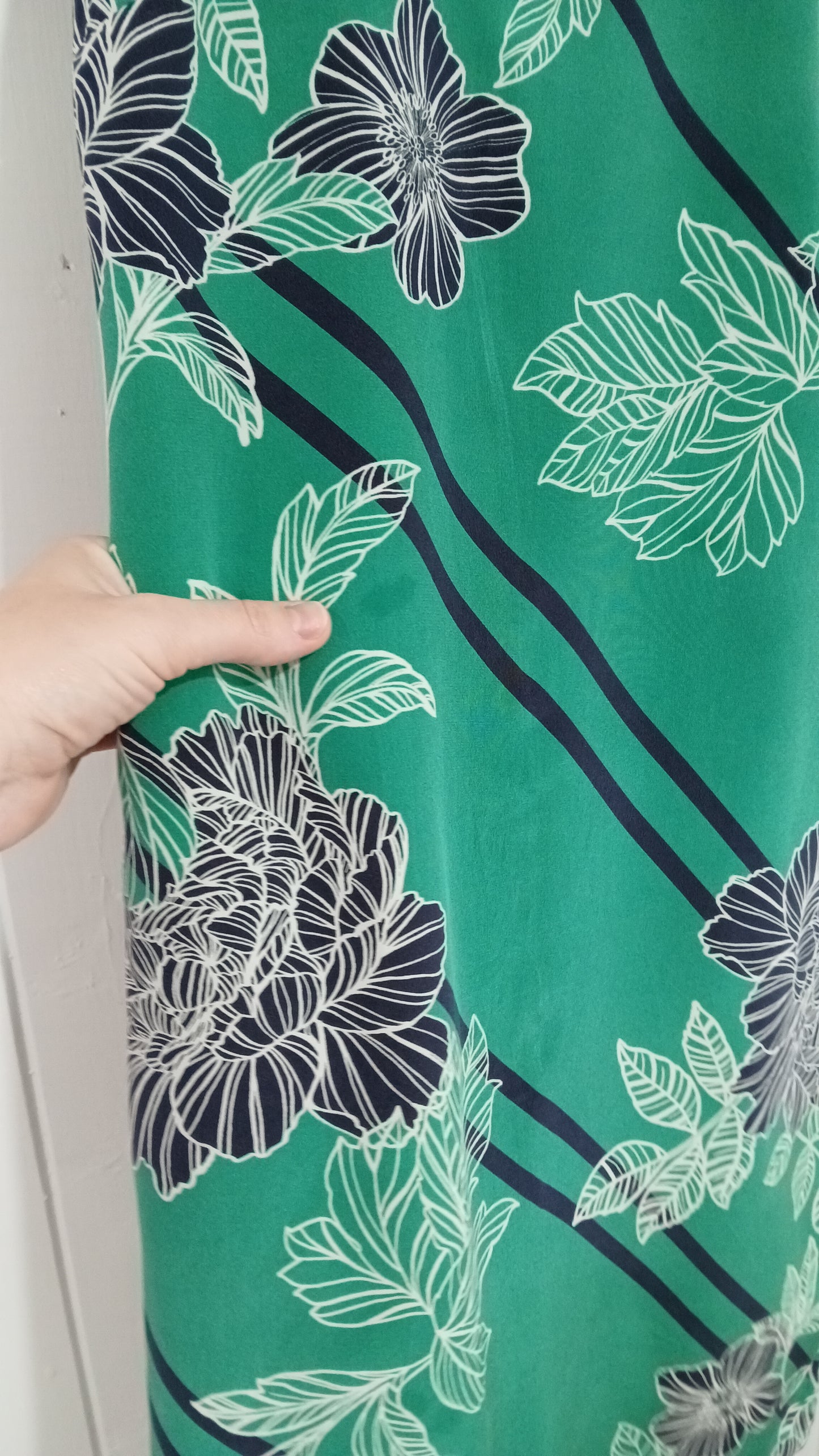 (6) David Lawrence | Green Pure Silk Dress