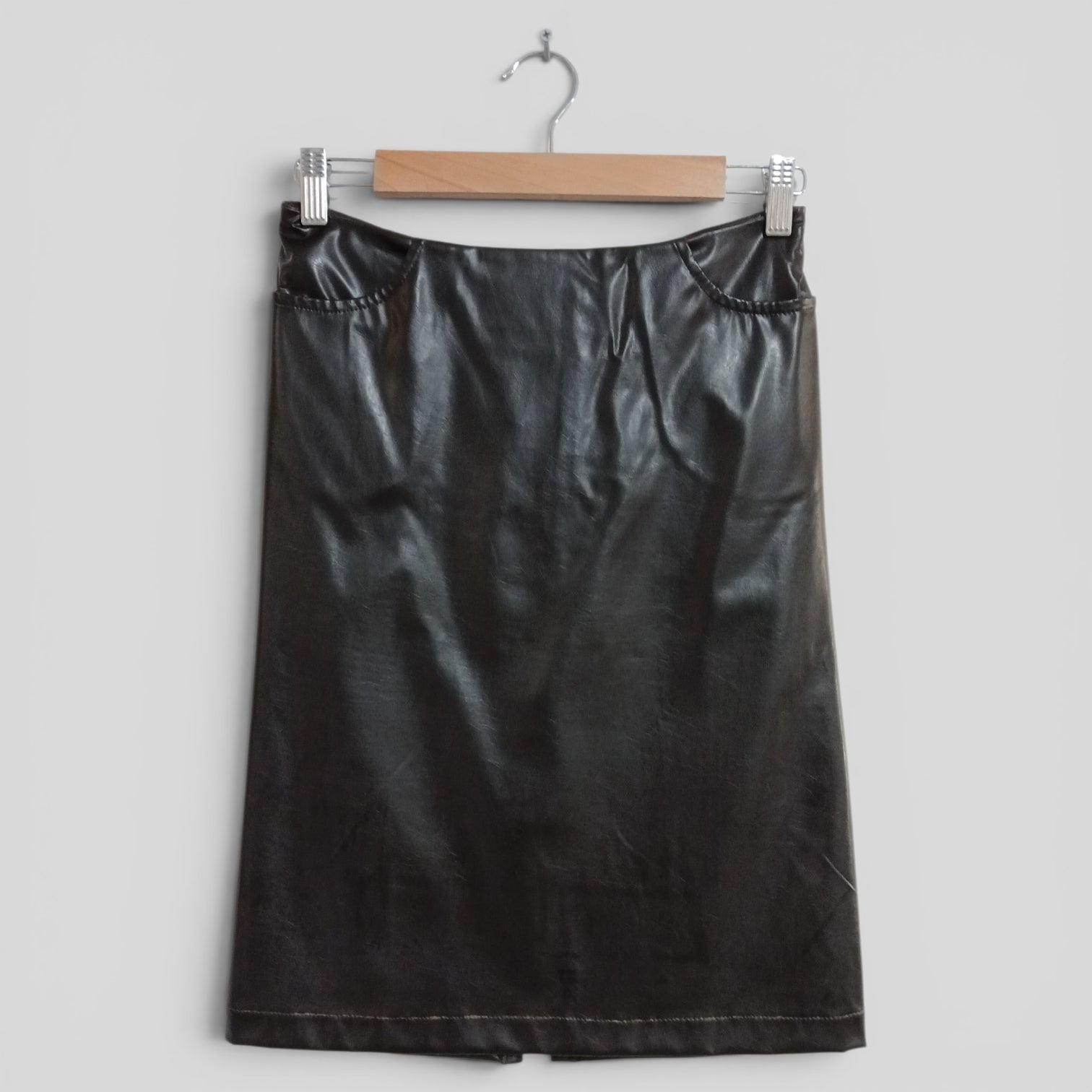 Image of (M) Filo | Brown Faux Leather Skirt