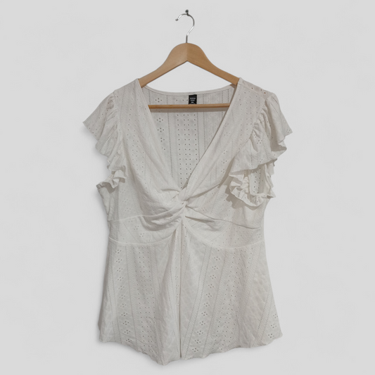 (3XL) Shein Curve | White Blouse