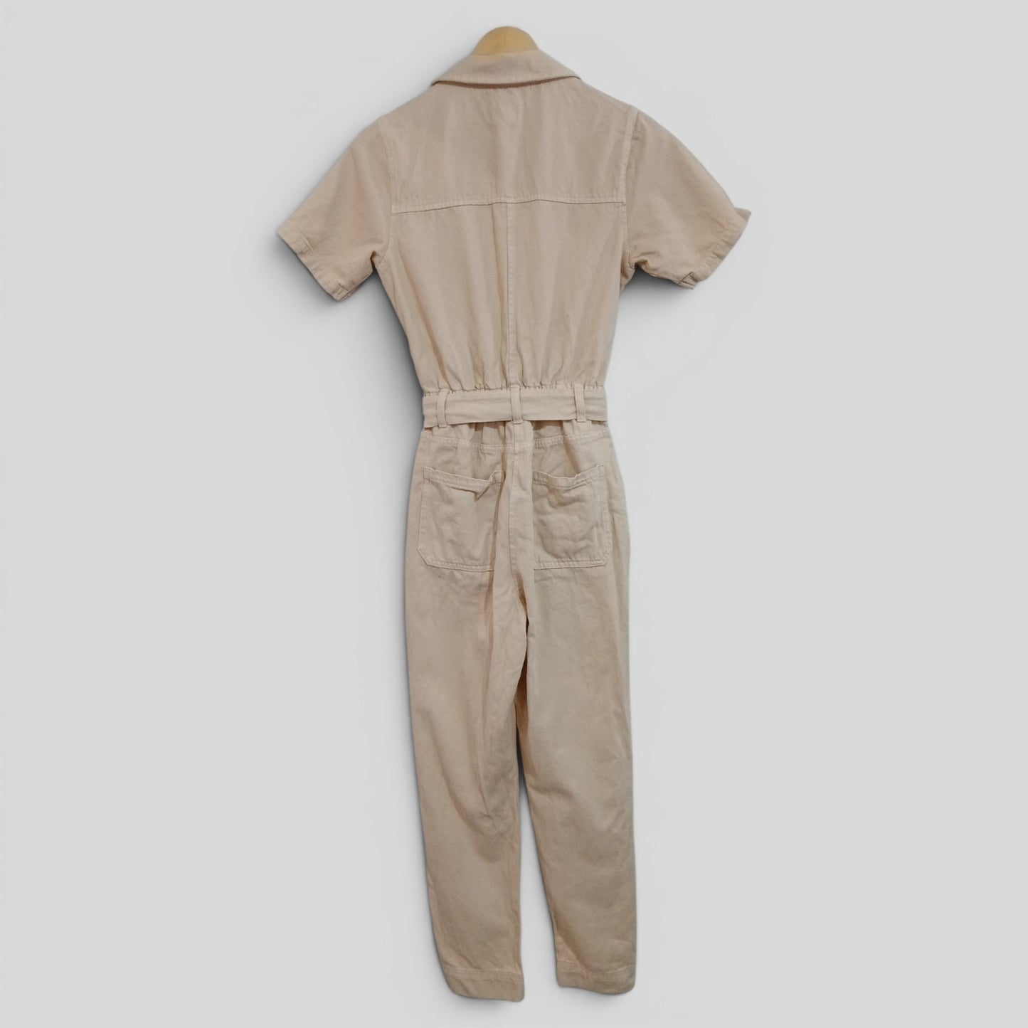 (6) Target | Cream Denim Jumpsuit