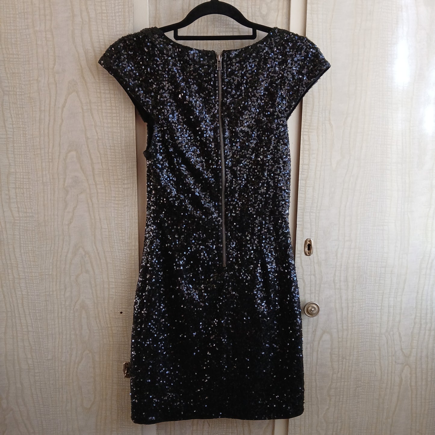 (8) Paradisco Black Sequin Dress