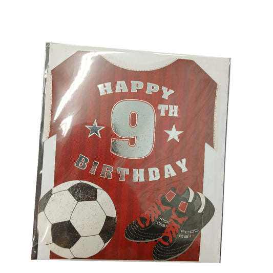 Birthday Card |  9th Boy/Football Shirt