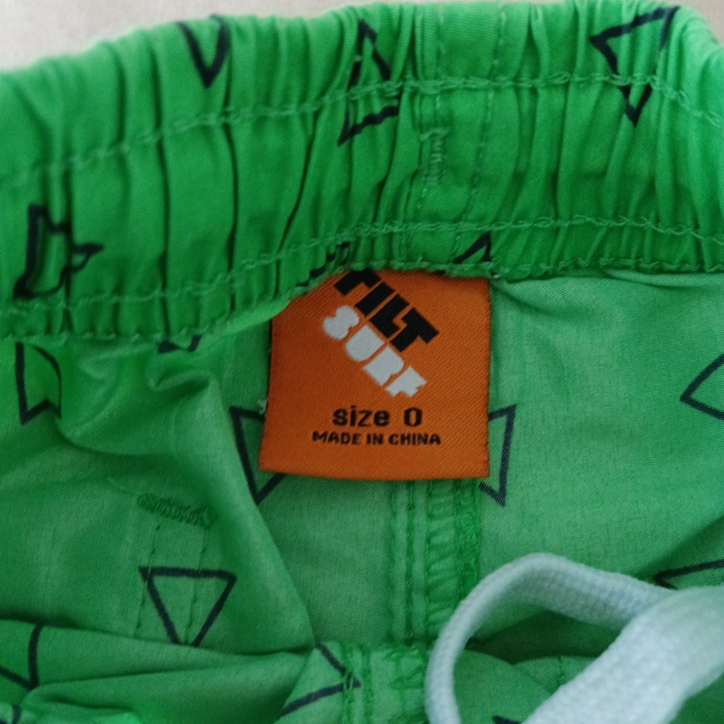 (0) Tilt Green Triangle Shorts