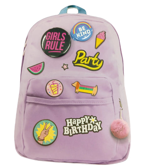 Birthday Card |  Juv Girl/Backpack badges