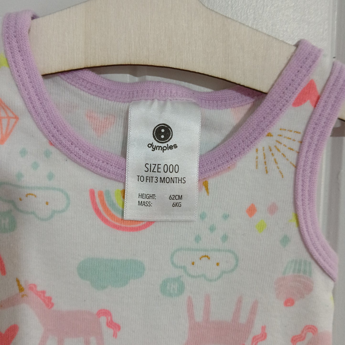(000) Dymples | Onesie Rainbow Unicorn