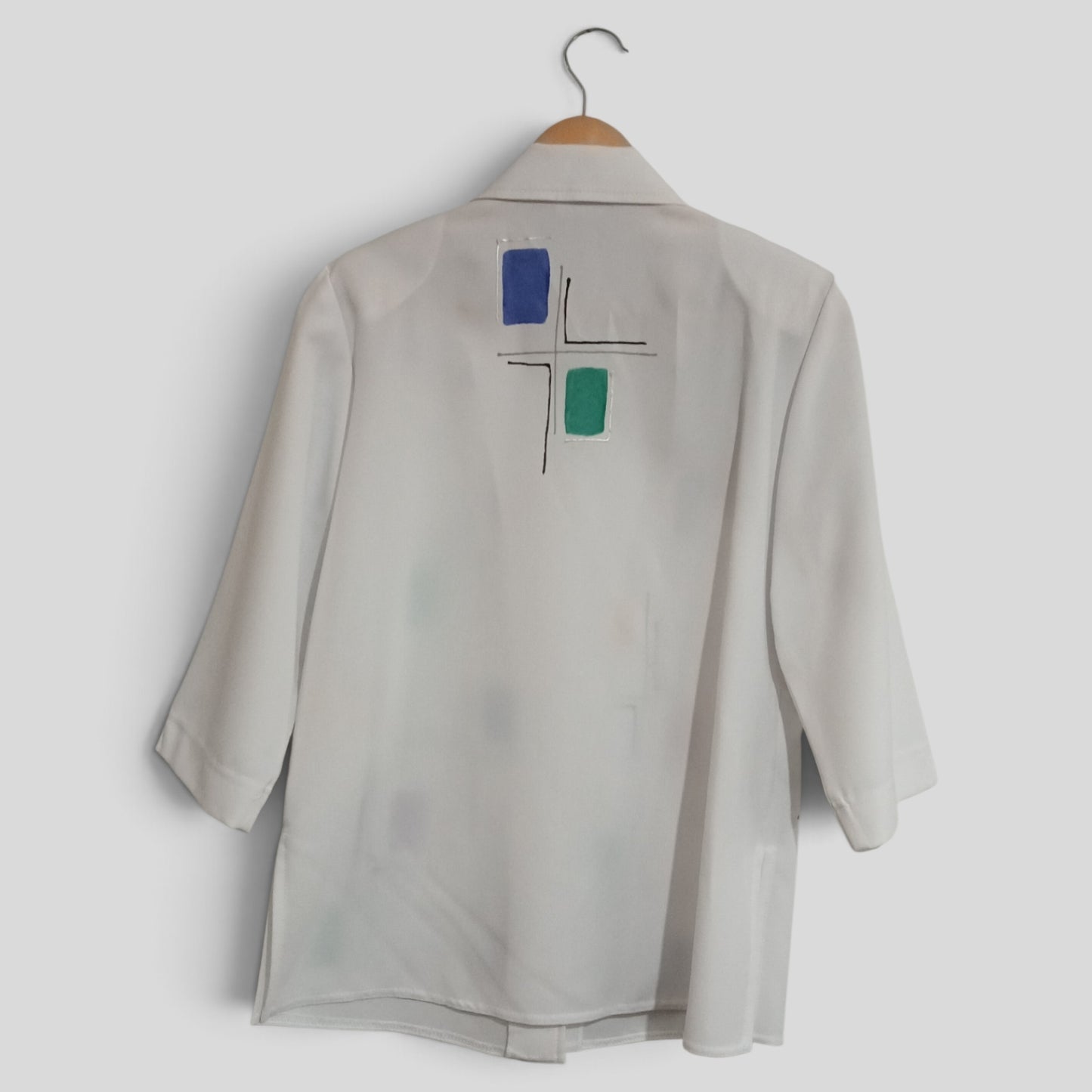 (S) Renzi Vorsa | White Colour Block 2 peice set