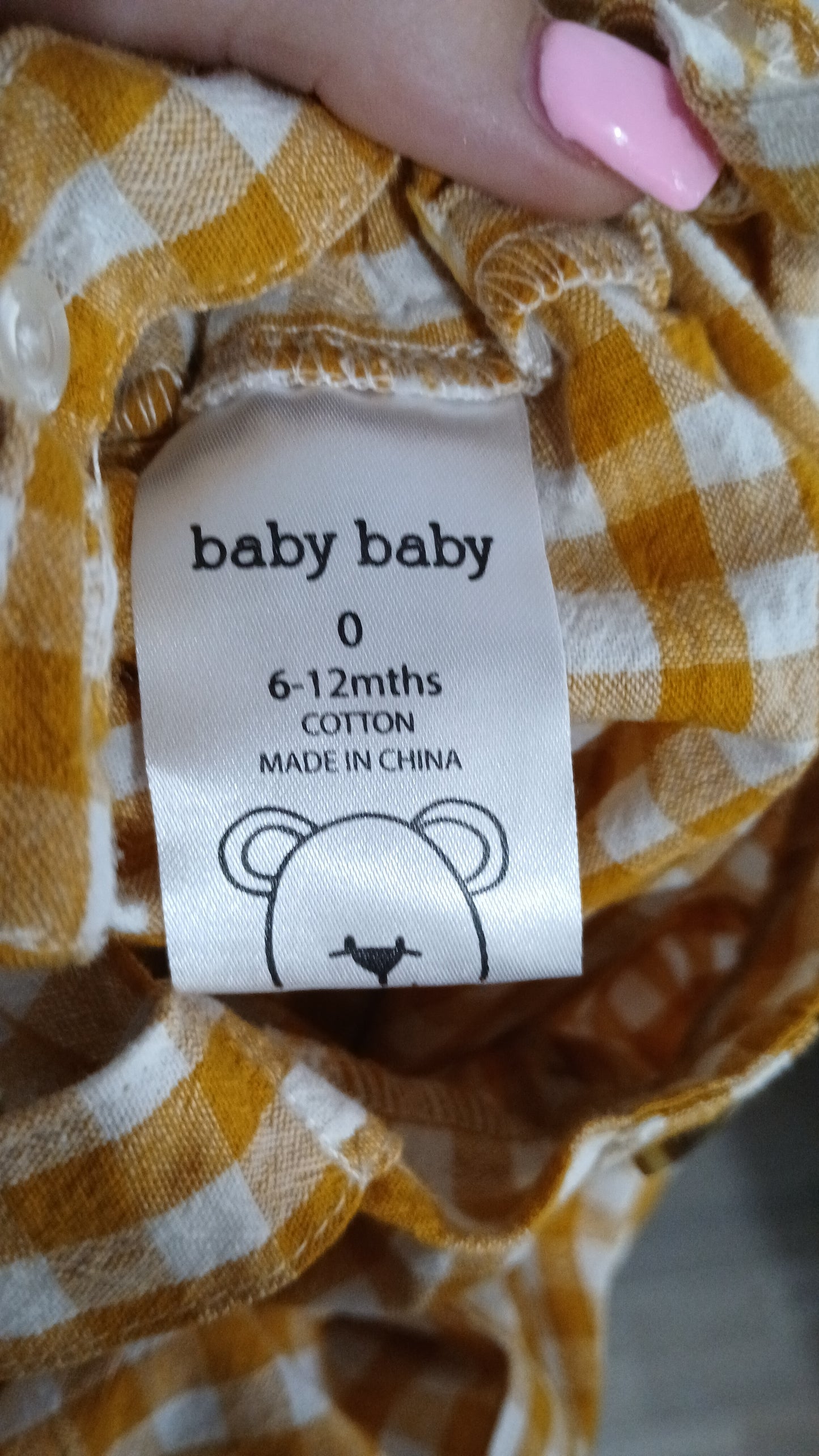 (0JNR) Baby Baby | Gingham Overall Dress