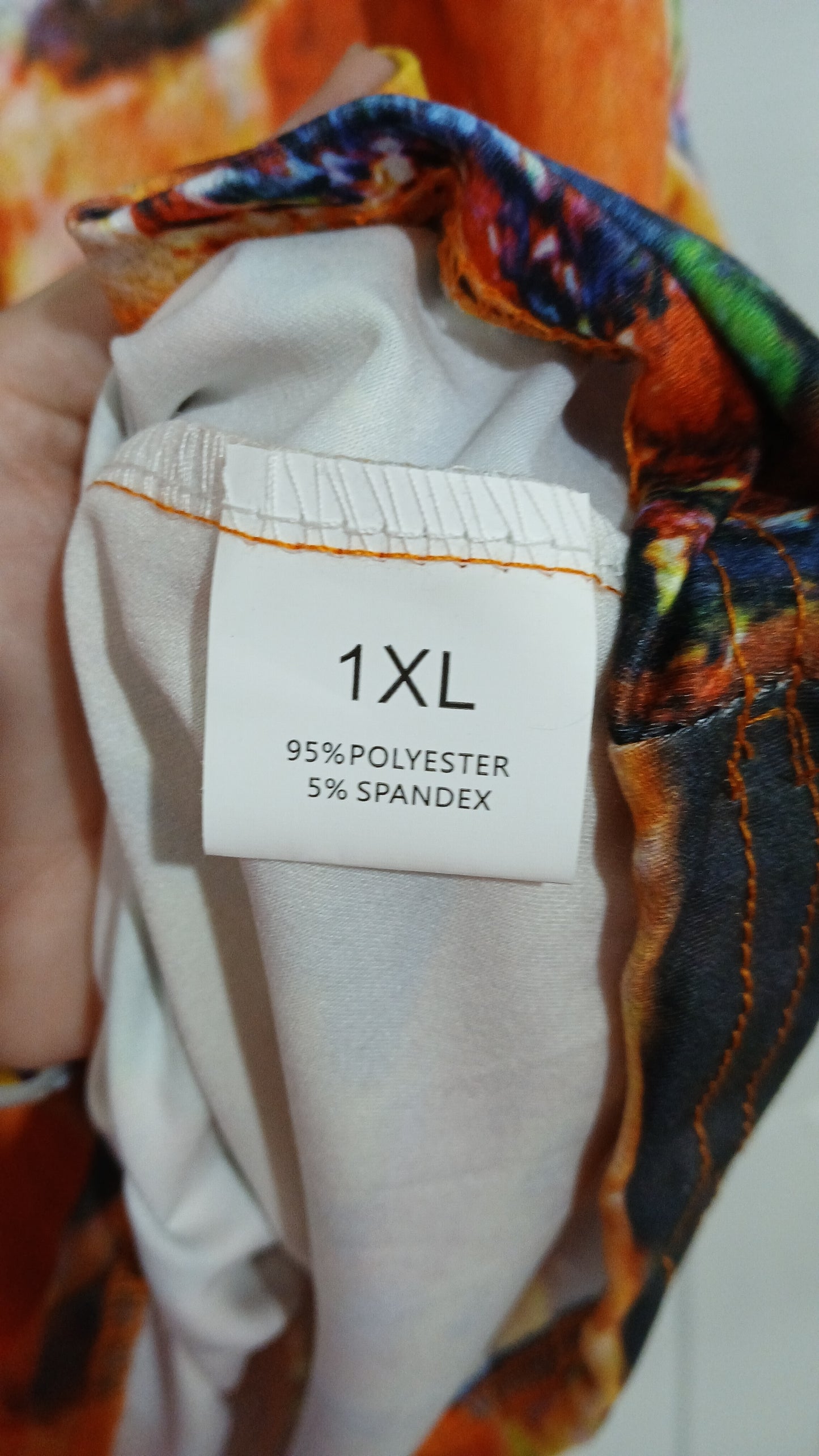 (1XL) Shein | Orange Colourful Blouse