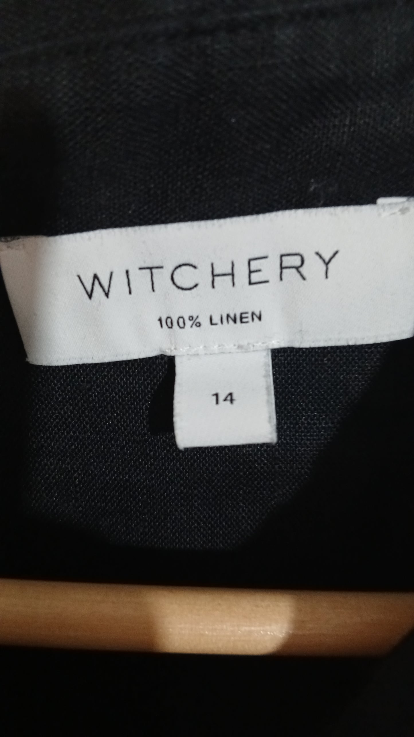 (14) Witchery | Black Linen Blouse