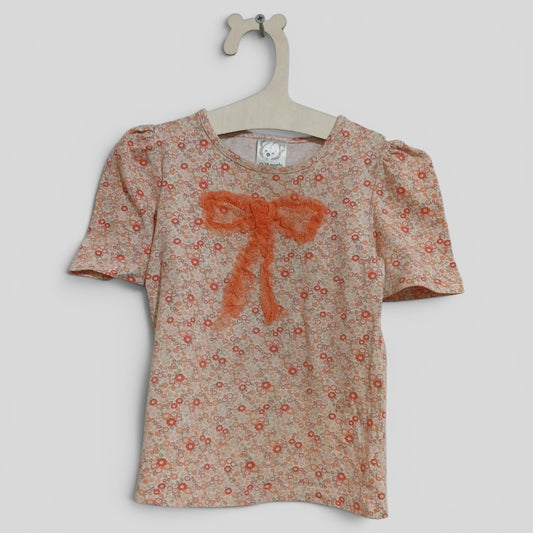(1JNR) Target | Orange Floral Blouse