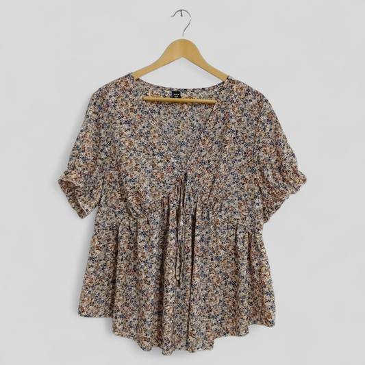 (1XL) Shein Curve | Floral Blouse