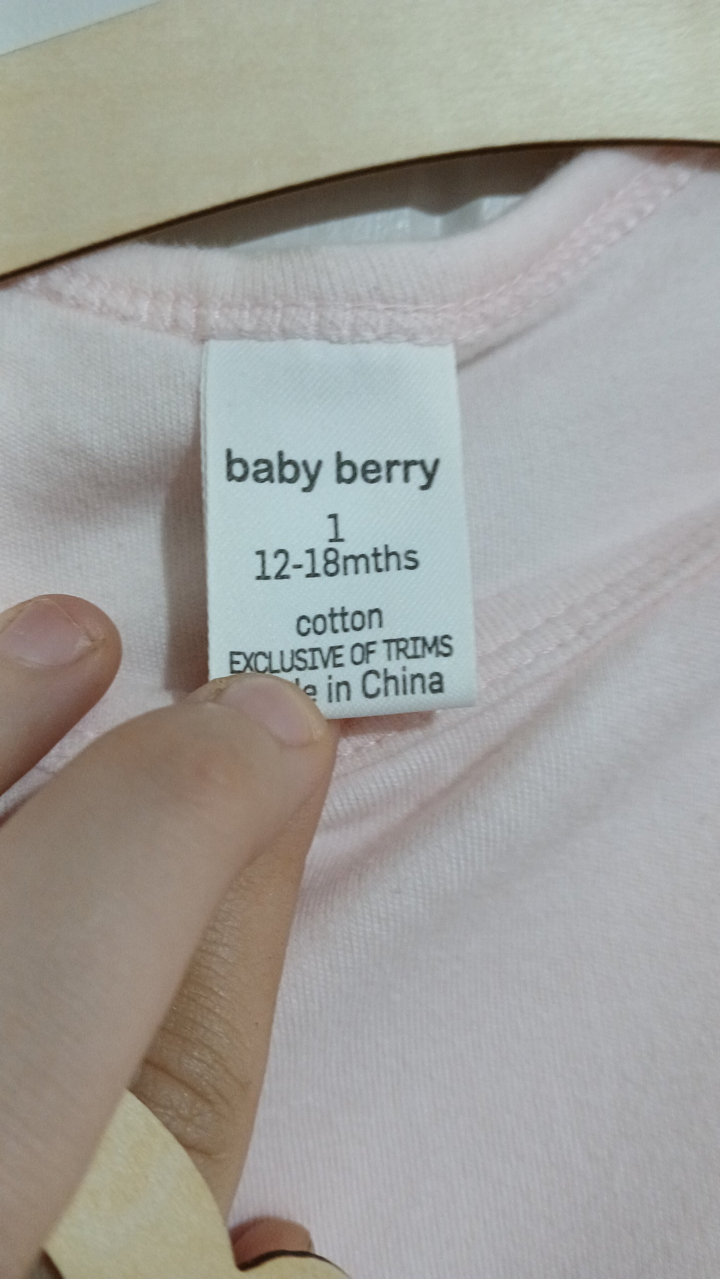 (1JNR) Baby Berry | Pink LS Onesie